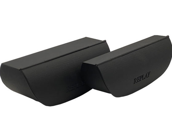 Custom Logo Embossed Black Hard Magnetic Sunglasses Case